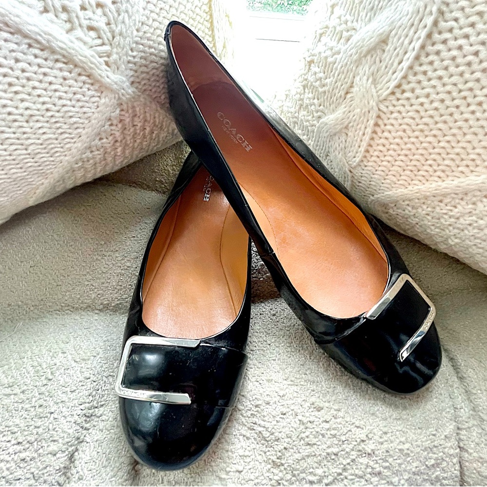 Timeless Coach Patent Leather Flats
